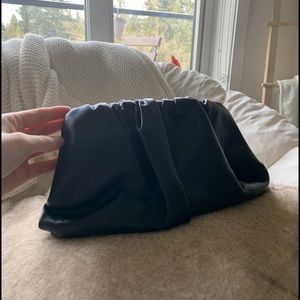Black Leather Dumpling Bag